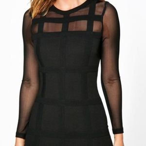 Boohoo Gia Mesh Midi Dress